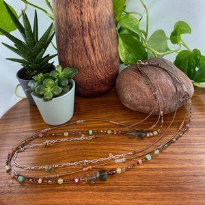 Silpada Sterling Silver and Mixed Material Necklace